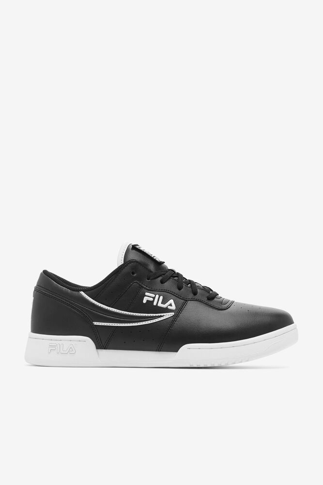 Fila Sneakers Original Fitness Mens Black/White - India QAR-387519